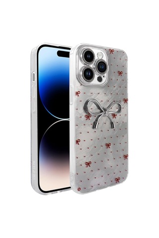 Apple iPhone Uyumlu 14 Pro Max Kılıf Kamera Korumalı Figürlü Zore Ponti Silikon Kapak - Lila