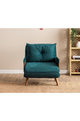 Pafu Cosmo Tekli Katlanır Yataklı Koltuk - Soho Petrol Petrol Yeşili