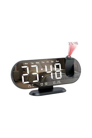 Valkyrie Projeksiyon Çift Alarm Dereceli Led Masa Saati