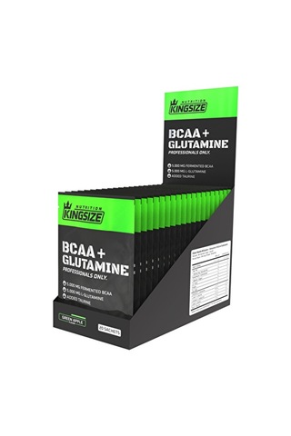 Kingsize Nutrition Bcaa + Glutamine Powder 12 Gr 20 Saşe - Yeşil Elma