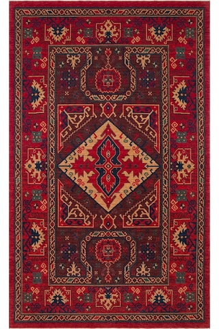 Hoom Rugs Cadis Kdm 04 Red Vintage El Emeği Yüksek Kara Tezgah Halısı Kırmızı