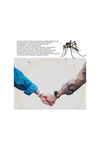 Dolıty Ultrasonik Anti Böcek Kovucu Bileklik Bantları Beyaz Beyaz