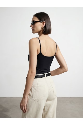 Dilvin 21200 Bra-free Askılı Top-siyah
