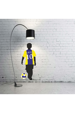 Ahşap Futbolcu Duvar Silüeti