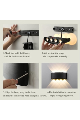 Soğuk Beyaz Modern Led Duvar Lambası Plastik Kabuk Oturma Odası İçin 8w Beyaz