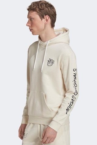Adidas X André Saraiva Hoodie Erkek Kapüşonlu Sweatshirt Krem Krem