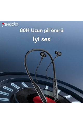 Aurora Asılıboyunlu Kablosuz Bluetoothuz Uzun Pilömrükulaklıklar