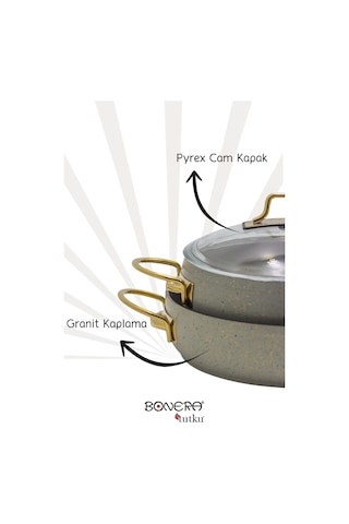 Marbella 7 Parça Set Güveç Model Nardo Gri & Gold Kırçıl Gold Kulp