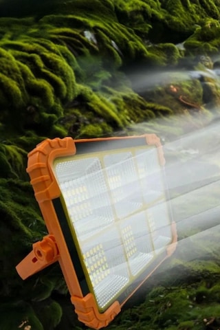 Thentech Solar Güçlü Fener Powerbank Olarak Kullanılabilir Güneş Enerjili Acil Durum Feneri Beyaz