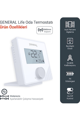General Mıtra 25s Rf Kablosuz Oda Termostatı