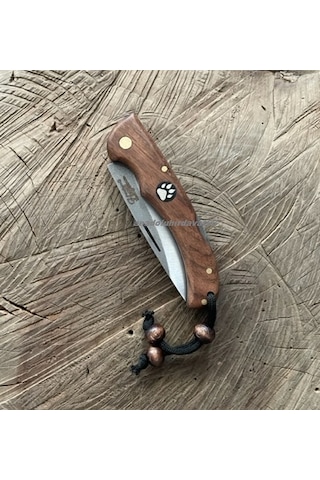 Dmr Çelik Çakı Cep Çakısı Kamp Çakısı Avcı Kampçı Bıçagı Cep Bıçak 18mm Kahve