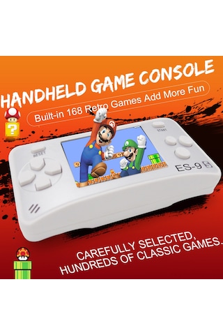 Maiyame 8 Bit Taşınabilir Oyun Konsolu - 168 Klasik Oyunlu Retro El Oyun Cihazı