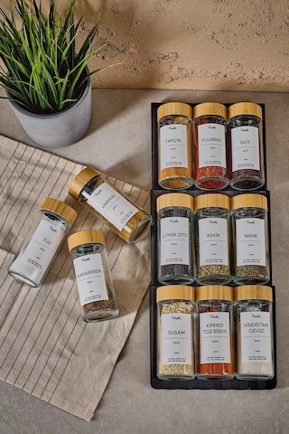 Perotti Baharatlık 12 Li Raul Bambu 16776 ŞEffaf