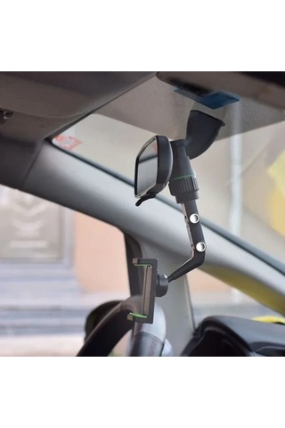 Createtech 360 Derece Dönen Ergonomik Evrensel Araç Telefonu Tutucu Çok Fonksiyonlu Otomatik Dikiz Gray - -