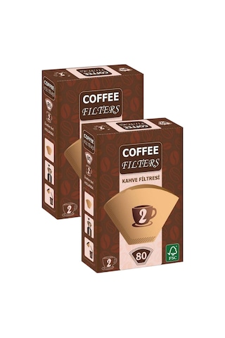 Caffeo Filters No2 80 Adet Kahve Filtre Kağıdı X 2 Adet Filtre Kağıdı