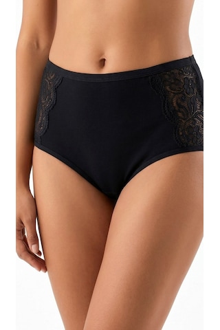 Suısy Yüksek Bel Dantelli Slip Külot Beyaz