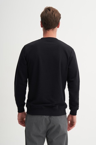 Cazador 53805 Erkek Bisiklet Yaka Sweatshirt Siyah
