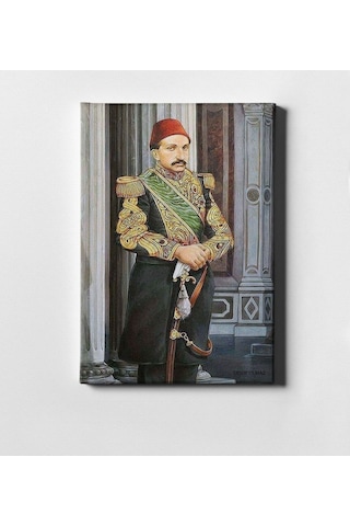 Kişiye Özel Sultan Iı Abdülhamit Han Kanvas Tablo (50 X 70 Cm.) 1