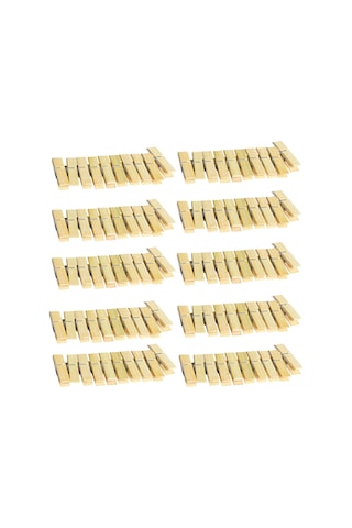 Maiyame 100 Adet Doğal Bambü Çamaşır Klembi - Dayanıklı, Hafif, İç/içeri Dışarı Kullanım - Dekoratif Ve Pratik Kullanım Seçenekleri Ahşap Renkli