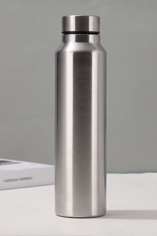 Çelik Gri 1000 ml Spor Matara Suluk cin907
