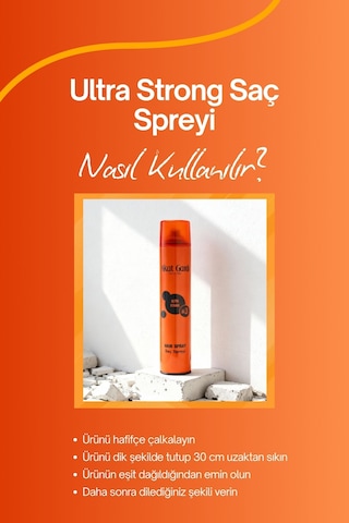 Akat Gardi Saç Spreyi Ultra Strong No:3 Turuncu 400 Ml