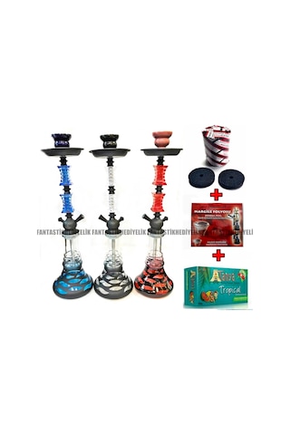 Orta Boy Kutulu İthal Nargile Seti Full İçimlik Set 55Cm (286386840)