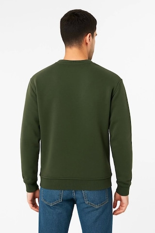 Efnaz Style Erkek Üç İplik Düz Bisiklet Yaka Sweatshirt - Haki