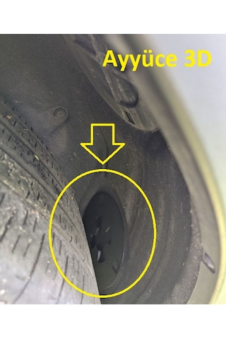 Ayyüce 3d, Mini Cooper 07-15 Çamurluk Davlumbaz Kapağı, 1x, Siyah