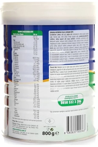 Evolvia Nutripro Plus 2 Devam Sütü 6+ Ay 800 G