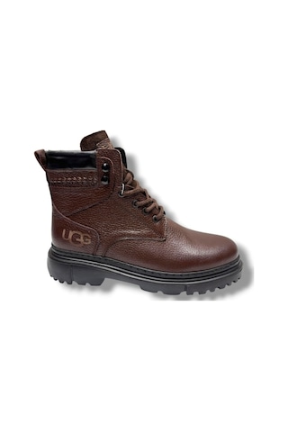 Cakgo 190-26 Hakiki Deri Anatomik Bağcıklı Erkek Bot Kahverengi