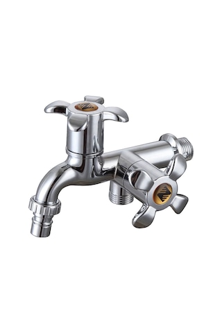 Dinosaurs Store Duvara Monte Abs Plastik Mutfak Çamaşır Makinesi Dokunun Musluk Çift Sap 2 Altın