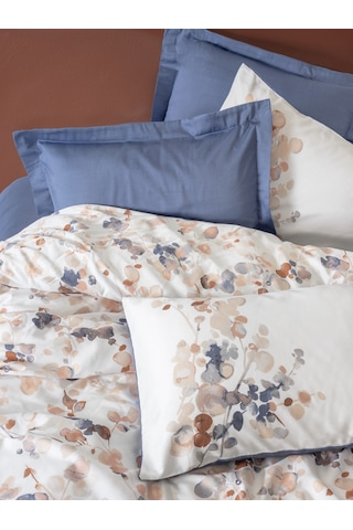 Cotton Box Saten Çift Kişilik Nevresim Takımı Nebulae İndigo Indigo