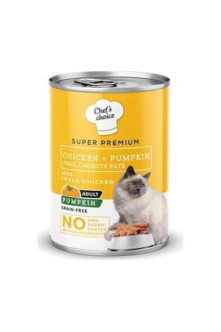Chefs Choice Pumpkin Pate Chicken Tavuklu Balkabaklı Tahılsız Ezme Yetişkin Kedi Konservesi 24 Adet 400 Gr 242-20002.04