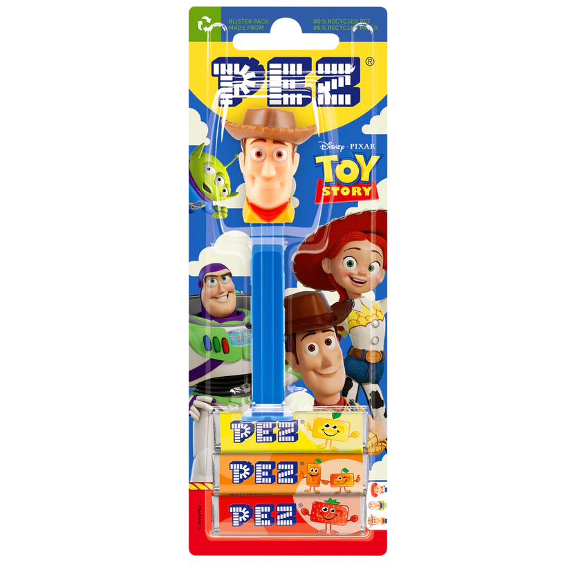 Pez Dispenser Toy Story Woody Meyve Aromalı Şekerleme Makinesi Ve Şekerleme Yedekleri