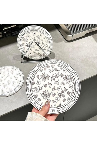 Homyl 4 Adet Mutfak Fincan Mat Bardak Kahve Için Kaymaz Yeniden Çok Renkli