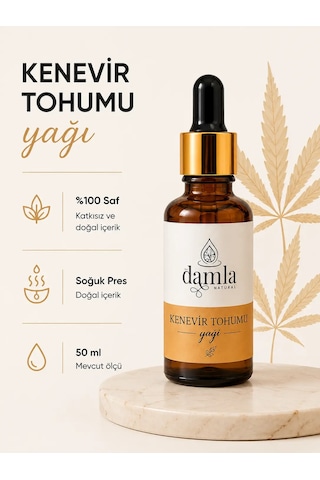 Biodamla Natural Kenevir Tohumu Yağı 50 Ml