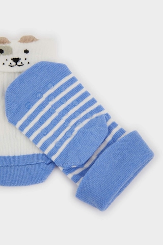 DeFacto Erkek Bebek Kaydırmaz Taban 2'li Pamuklu Uzun Çorap E4981A5NSKR1 Çok Renkli