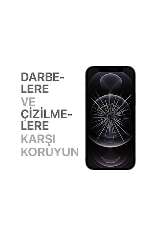 Apple iPhone Uyumlu 12 Pro Max Için Ekstra Güçlü Tam Koruma Sağlayan Lazer Kesim Premium Ekran Koruyucu