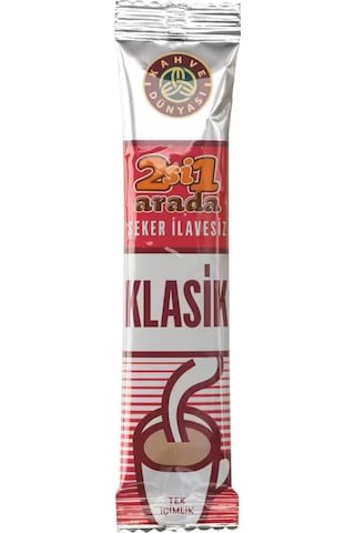 Kahve Dünyası 2si1 Arada Klasik Hazır Kahve 40'lı Paket Granül