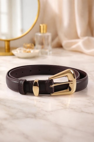 Williampolo Full Grain Deri Gold Toka Kahverengi Kadın Kemer