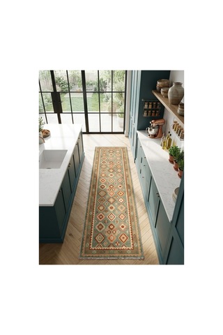 Dekoratif Halı Kaymaz Taban Leke Tutmaz Yıkanabilir Kilim Özel Ölçü Salon Halısı 3055 Çok Renkli