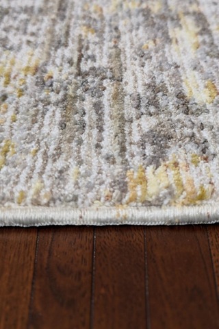 Vivanni Home Everlynn Polyester Vintage Halı Pamuk Atkı Tabanlı Modern Dokuma Ev Halısı Kahverengi Gold