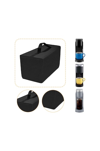 Homyl Kahve Makinesi Toz Geçirmez Kapak Aksesuar Koruyucu Siyah