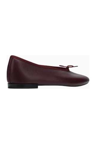 Repetto Lilouh Ballerina Flats, Nappa Deri, Oval Burun, Zarif Fransız Tasarımı Babet Bordo
