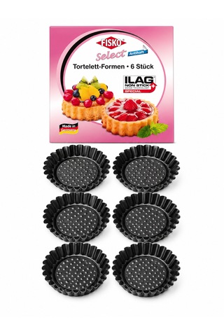 Fisko Tart Kalıbı Seti 6'lı - 11 Cm Siyah
