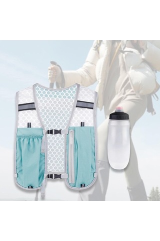 Pazly Hidrasyon Yeleği Hafif Günlük Sırt Açık Mavi Renk Açık Mavi