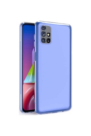 Galaxy M51 Kılıf Zore Kamera Korumalı Süper Silikon Kılıf Renksiz