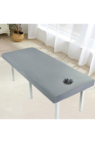 Suntek Masaj Tablo Sayfası Konforlu Kayma Yumuşak Doku Su Gri-60x185cm