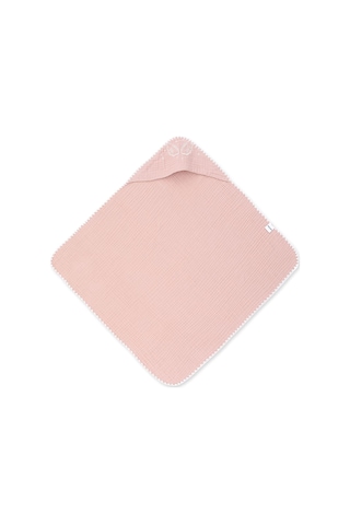 Wellgro Kapüşonlu Müslin Bebek Havlusu, Pembe