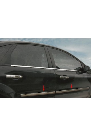 Ford Focus 2 Krom Yan Kapı Çıtası 2005 - 2008 Arası 4 Parça